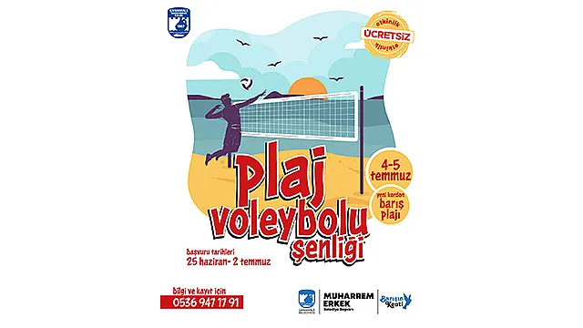 Plaj Voleybolu Şenliği Başlıyor