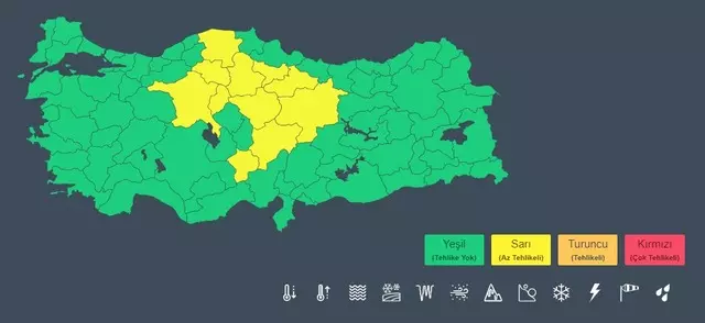 11 il için ‘sarı kod’ Meteoroloji’den son dakika