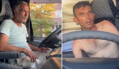 Açık pencereden içeri girip sürücüyü aşağıya attı! Tır şoförüne önce saldırı sonra gasp