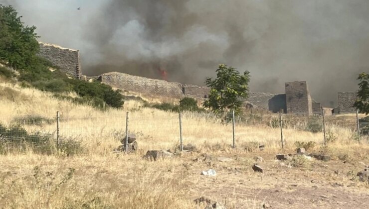Çanakkale’de orman yangını! Alevler dünyaca ünlü Assos Antik Kenti’ne sıçradı