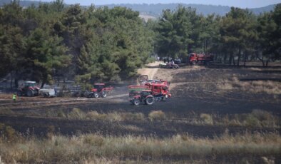 Çanakkale’de Tarım Arazisinde Çıkan Yangın Söndürüldü