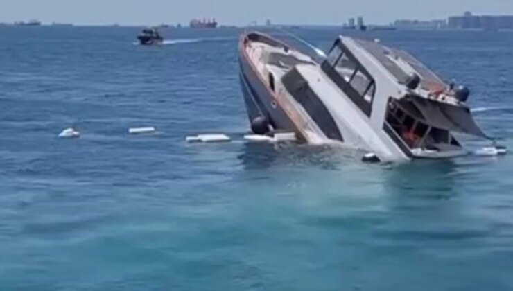 İstanbul’da tekne battı! 8 kişi son anda kurtarıldı