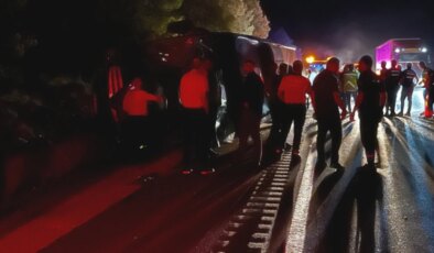 Kastamonu’da yolcu otobüsü devrildi: 10 yaralı
