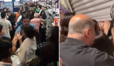 Kozmetik mağazasında indirim izdihamı! İş yerinin kapanmasına izin vermediler