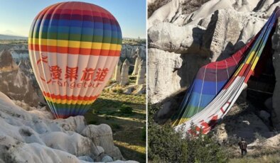 Yüzlerce metre yüksekte korku dolu anlar! Balon pilotu 20 kişinin hayatını kurtardı