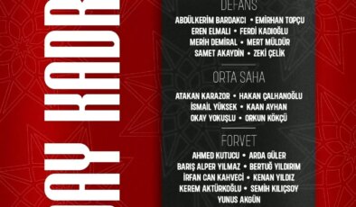 A Milli Futbol Takımı’nın Karadağ ve İzlanda Maçları İçin Aday Kadrosu Açıklandı