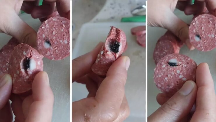 Dana sucuğundan kıl yumağı çıktı