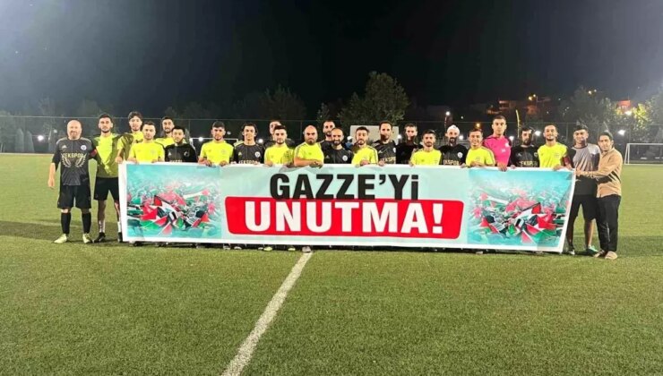 Diyarbakır’da Futbol Turnuvasında ‘Gazze’yi Unutma’ Pankartıyla Tepki