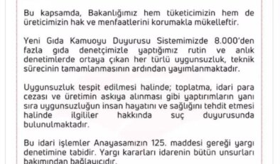 Gıda Denetimleri Artıyor, Uygunsuzlukları Bildirme Sistemi Kuruldu