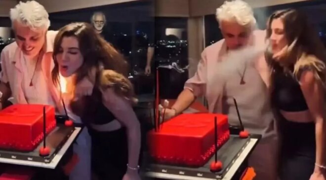 Gökçe Bahadır’ın saçları pasta üflerken alev aldı