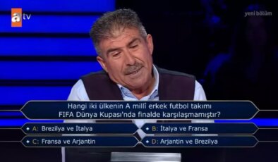 Hangi ülkenin futbol takımı FIFA Dünya Kupası’nda finalde karşılaşmamıştır? 6 Ekim Kim Milyoner Olmak İster soruları!