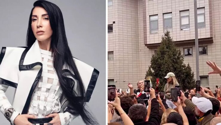 Hayvan katliamının yaşandığı Gebze barınağının önünde açıklama yapan Hande Yener açtı ağzını yumdu gözünü