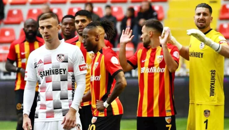 Kayserispor ve Gaziantep Maçında Beraberlik