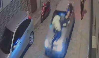 Kendisine ‘dur’ ihtarında bulunan polisi, 300 metre kaputunda götürdü