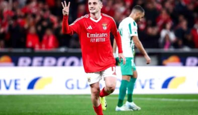 Kerem Aktürkoğlu, Benfica’nın 5-0’lık Galibiyetinde Hat-Trick Yaptı