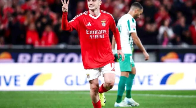 Kerem Aktürkoğlu, Benfica’nın 5-0’lık Galibiyetinde Hat-Trick Yaptı