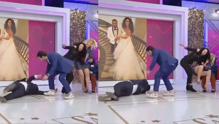 Kocamda kocam şarkısının Murat’ı bayılınca Songül Karlı dengesini kaybedip düştü