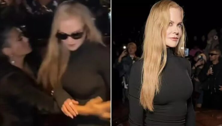 Paris’teki Balenciaga defilesinde Nicole Kidman ve Salma Hayek arasında gergin anlar yaşandı