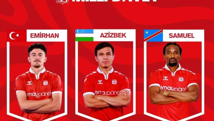 Sivasspor’dan 3 Futbolcu Milli Takıma Davet Edildi