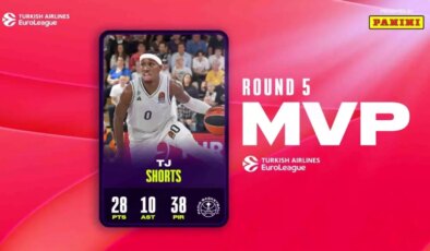 TJ Shorts Euroleague’de Haftanın MVP’si Seçildi