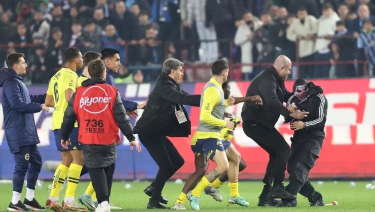 Trabzonspor-Fenerbahçe Maçında Olaylar: 4 Futbolcuya Uzlaştırma