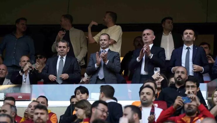 UEFA Başkanı Ceferin, Galatasaray-Elfsborg Maçını İzledi