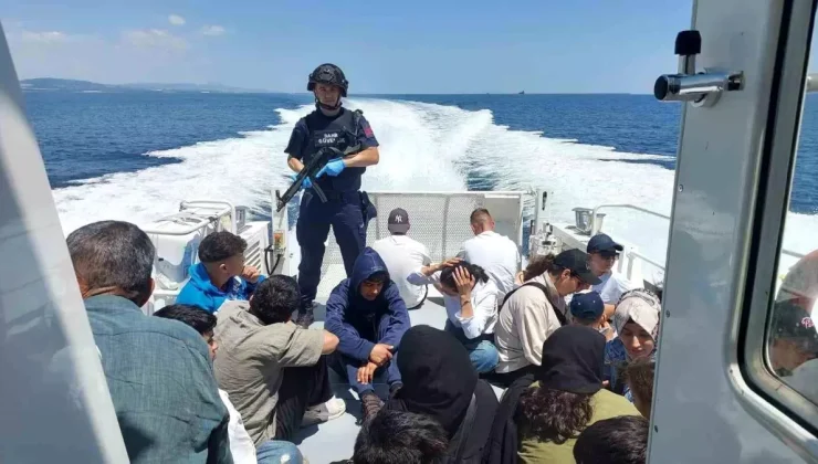 Çanakkale Gelibolu Açıklarında 51 Kaçak Göçmen ve 2 Göçmen Kaçakçısı Yakalandı