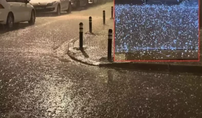 Çanakkale’de Aniden Bastıran Dolu Yağışı Hayatı Felç Etti