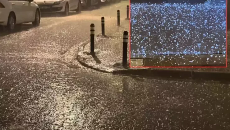 Çanakkale’de Aniden Bastıran Dolu Yağışı Hayatı Felç Etti