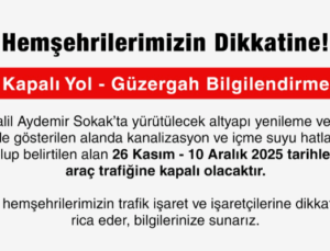 Çanakkale Dikkat Şehir içi kapalı yollar