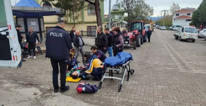 ÇANAKKALE’DE MOTOSİKLET KAZASI: SÜRÜCÜ YARALANDI